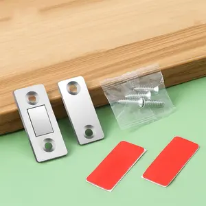 No-Drill Magnetic Door Closer Strips for Cabinet Doors Strong Adhesive Invisible Magnet Closures Space-saving Powerful Suction Easy Installation