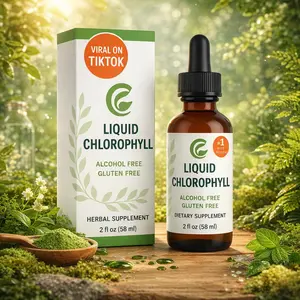 Liquid Chlorophyll Drops (4 Month Supply) Healthcare Supplement - Natural Deodorant and Detox - Gut Support Healthcare Liver