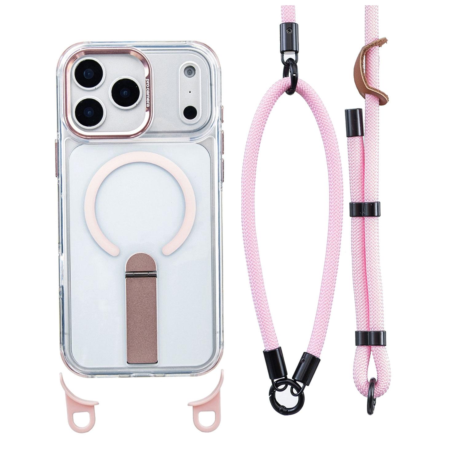 MagSafe Phone Cover with Detachable Crossbody Neck Lanyard Strap, Shockproof Transparent Acrylic Casing, Camera-Friendly Magnetic Accessory for iPhone 17 Pro Max, 16, 15, 14, 13, Handheld Protection Phone Accessories #MothersDayGift#SummerVibes summerwins