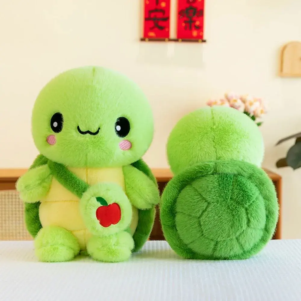 Cute Turtle Plush Doll Ornament Soft Decorative Plush Figure Kawaii Turtle Room Decor Desktop Decoration Gift