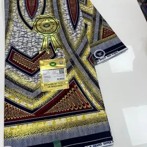 Vlisco Super Wax Hollandais Glitter 100% Cotton Fabric High Quality Everyday Use with Elegant Glitter Finish