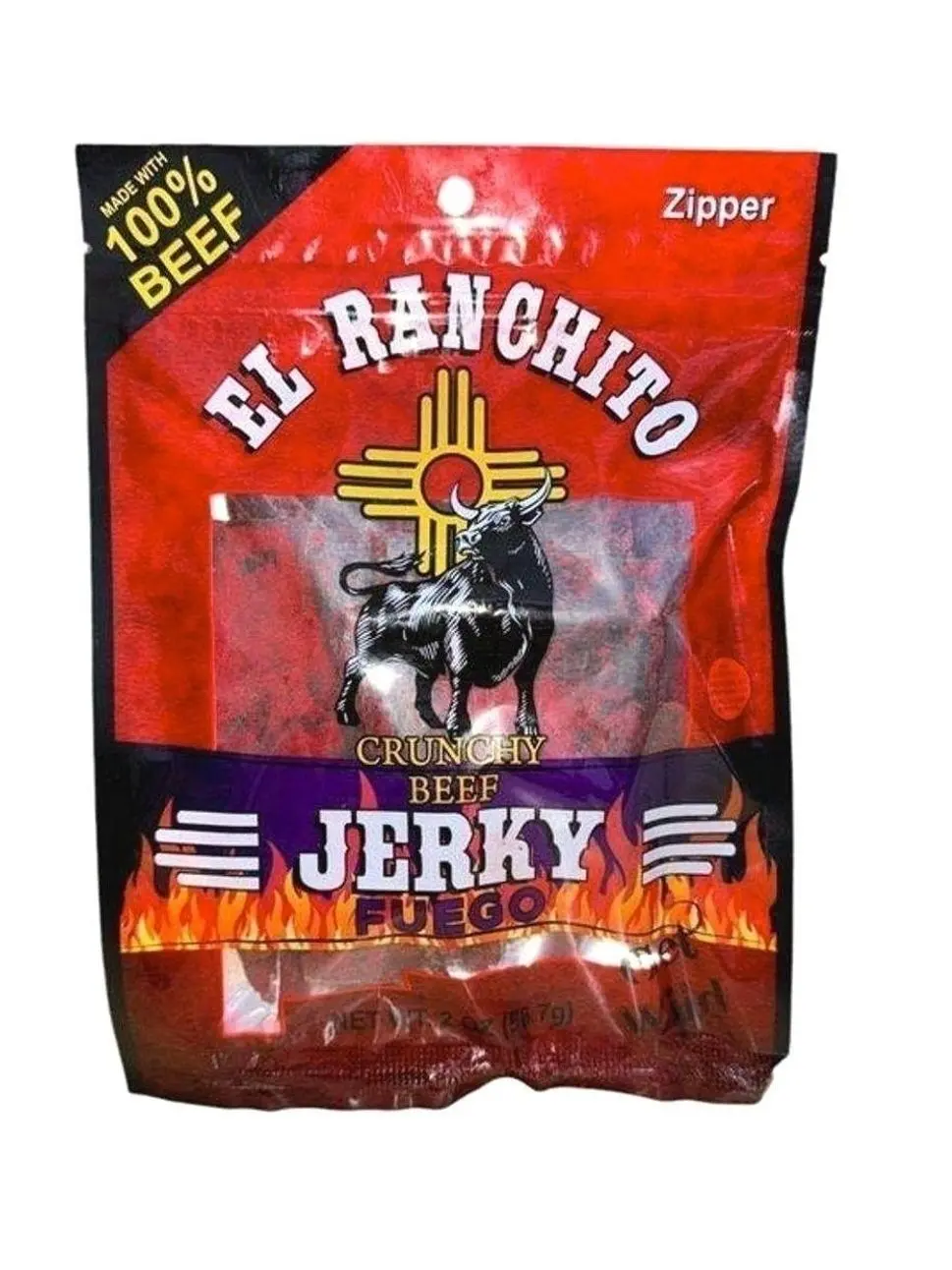 Fuego El Ranchito Crunchy Beef Jerky Net Wt. 2 oz