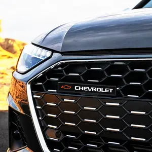 Front Engine Grille Emblem Badge, Car LED Grill Decoration Light, Suitable for Chevrolet and Other Car Models, Automotive Accessories