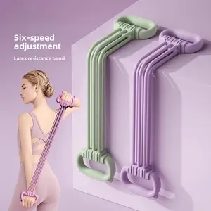 Eight-character tension device Women's open back elastic belt tension rope Household fitness yoga stretching and stretching back training artifact