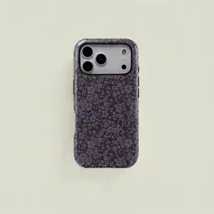 Floral Leaf Print Phone Case, Durable Two-In-One Protection,phone Case Suitable for Iphone 11/12/13/14/15/16/17 Pro Promax Plus Air and Samsung S22/S23/S24/S25 Plus Ultra Fe