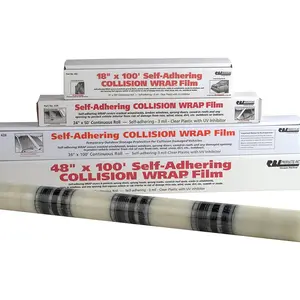 212 MAIN Self-Adhesive Collision Wrap Film, 48 in. x 100 ft. Transparent Vehicle Protector with UV Inhibitor, Window Film for Reptile & Amphibian Pet Supplies Cleaning Tools