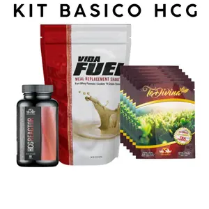 KIT BÁSICO (1 Vids fuel  cookies and cream, 1 hcg  60 cápsulas, 6 semanas de te)