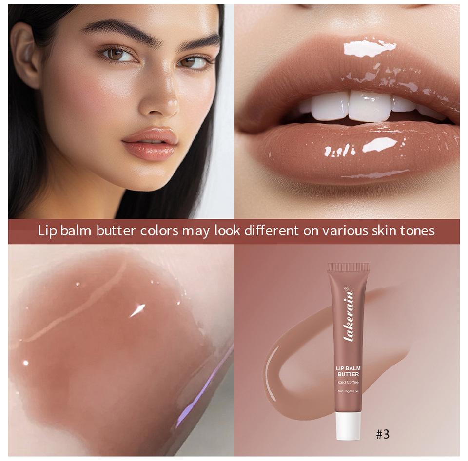 4 PCS Lip Glossy Butter Balm Set, Tinted Lip Balm Instant Moisture and Hydration Lip Gloss, Long Lasting Hydrating Glow Reviver Lip Care Oil, Christmas Makeup Gift for Women