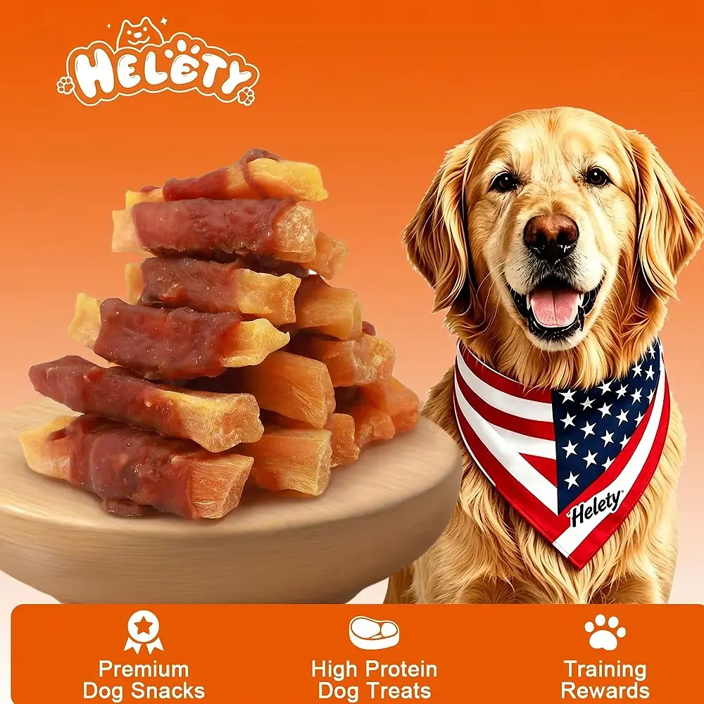 Duck Wrapped Sweet Potato  Jerky  - Natural, High-Protein, Grain-Free Healthy Chews   - Premium Pet Snacks  Training Rewards Alternative health no All Heart minties Long Lasting Chicken Molar Stick coat Soft Beef   carrots Bacon Cheese Yak Lung Dog hip so