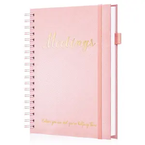 Meeting Notebook for Work with Action Items, Project Planner for Business Easily Taking Meeting Notes and Keep Agendas on Track, Work Planner Organ