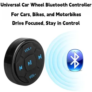 Control at Your Fingertips While Driving｜Steering Wheel Remote Bracket, Skip Tracks & Answer Calls Safely. Dual Adhesive/Bracket Mount, iOS/Android Compatible ：
