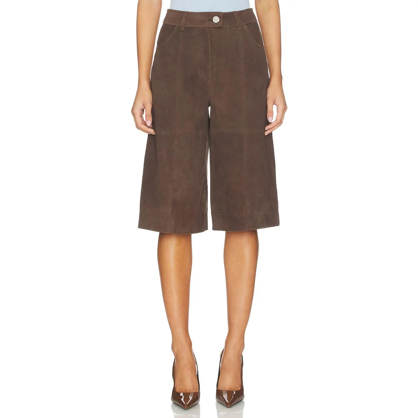 ALIGNE Arden Suede Culotte in Chocolate