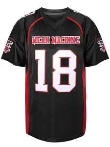 Men's Number & Letter Print V Neck Short Sleeve Football Jersey Shirts, Loose Casual Comfy T-shirt for Summer, Men's Top for Daily Wear