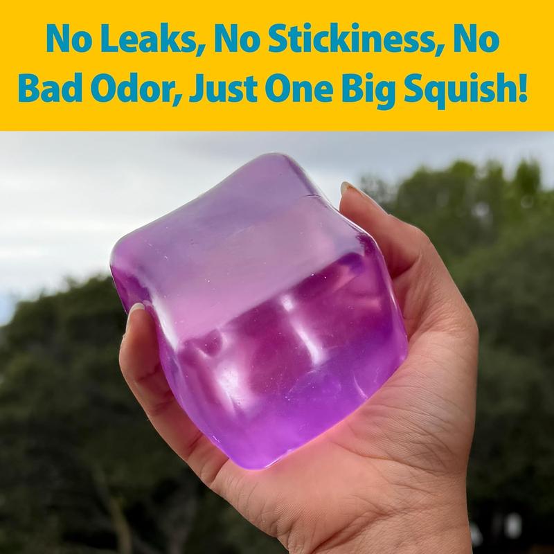 Premium Big Block Squeez'M Cube – 35% Larger Squishy Toy for Kids & Adults – Sensory Fidget for Stress Relief, Focus & Play – Colorful, Durable - Giftable for Unique Holiday, Birthday & Office Gift – Focus & Fun – US Brand & Instant Replace Policy, 3+