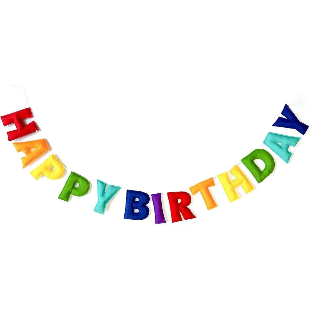 Rainbow Themed Happy Birthday Banner