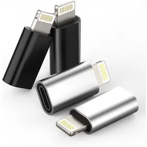 4Pack,USB C Female to Compatible with Lightning Male Adapter type c power charger plug   connector for  Compatible for  12 11Pro Max mini X/XR/XS/8/7Plus for Ipad Air converter