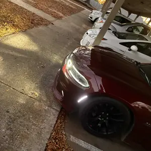 2pcs For Dodge Charger 2015 2016 2017 2018 2019 2020 2021 2022 Front Bumper Smoked White LED Side Marker Lamps Light,Replace OEM 68214404AA（Right Front）68214405AA（Left Front）