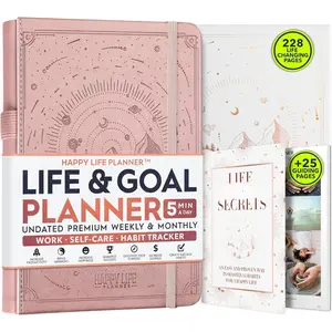 Life Planner - A 12 Month Journey to Crush Your Goals, Increase Productivity, Passion, Success & Happiness - Weekly & Monthly Life Planner, Habit-, Gratitude Journal & Organizer, A5