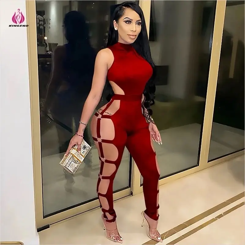 Cut out jumpsuit women