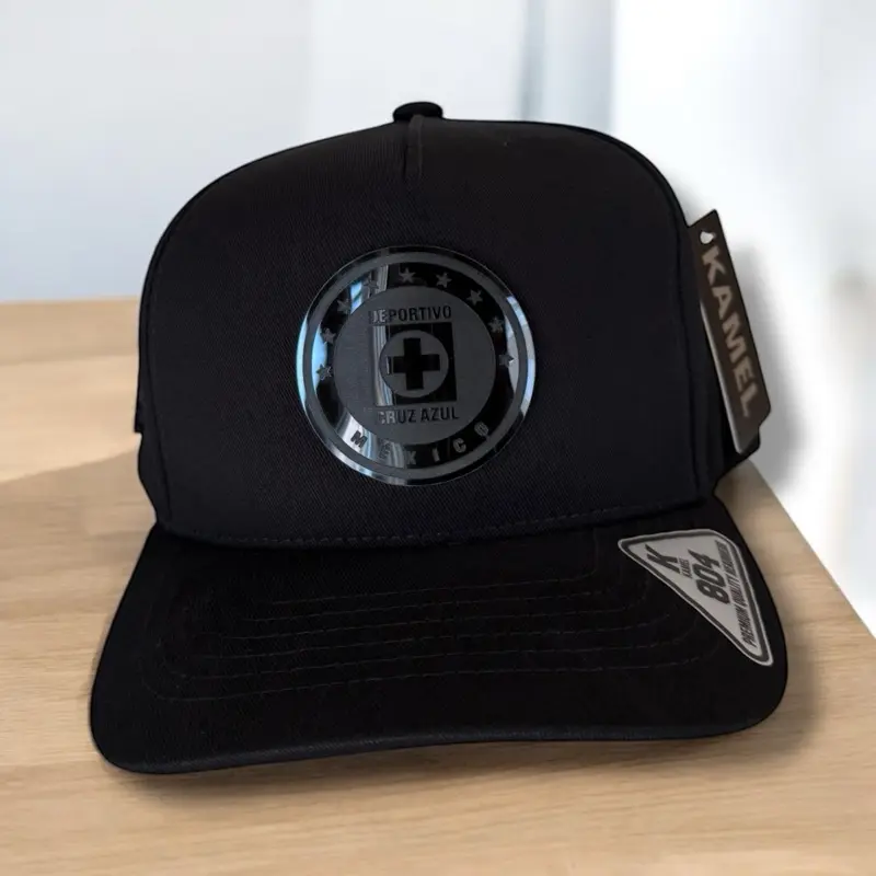 Fashion SnapBack Cruz Azul Black Logo Cap, Black SnapBack Hats for Casual Wear, Ch Snapback Hat