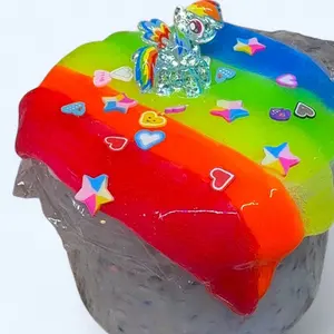 Rainbow Dash | Snow Fuzz Floam Slime Scented Rainbow candy