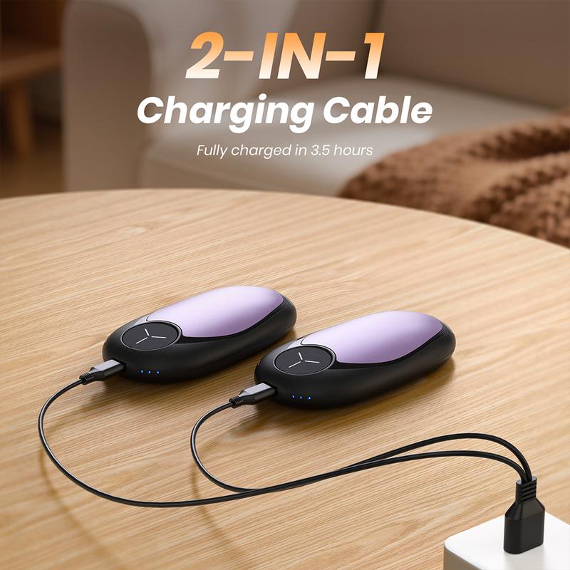 Hand Warmers Rechargeable 2 Pack Electric Hand Warmer Magnetic Ultrathin Portable for Men Women Christmas Hiking Golf Hunting Accessories