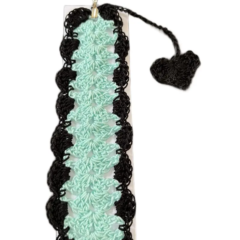 Handmade Crocheted Bookmark - Unique Craftsmanship, Soft Yarn, Fits Snugly, Ideal for Book Lovers & Aesthetic Readers
