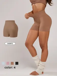 Women's Loose Fit Elastic Waist Shorts, Comfortable Daily Wear, Reduced Friction, Free Movement, High Privacy, Ribbed Waist Design, Multi-Layered Feel