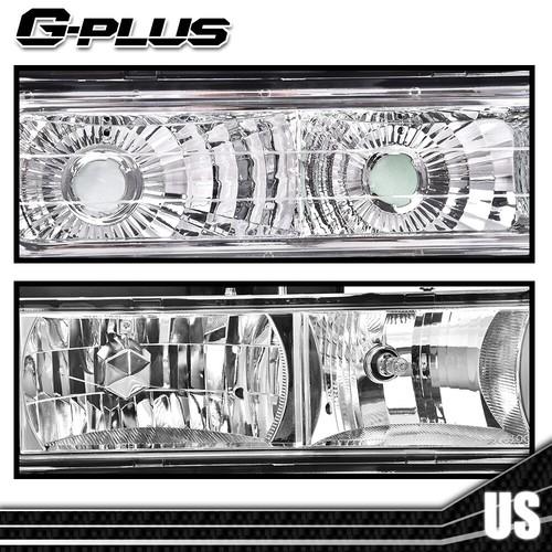 Fit For 1994-1998 GMC C10 C/K Sierra Suburban Yukon Chrome Headlights Left+Right New