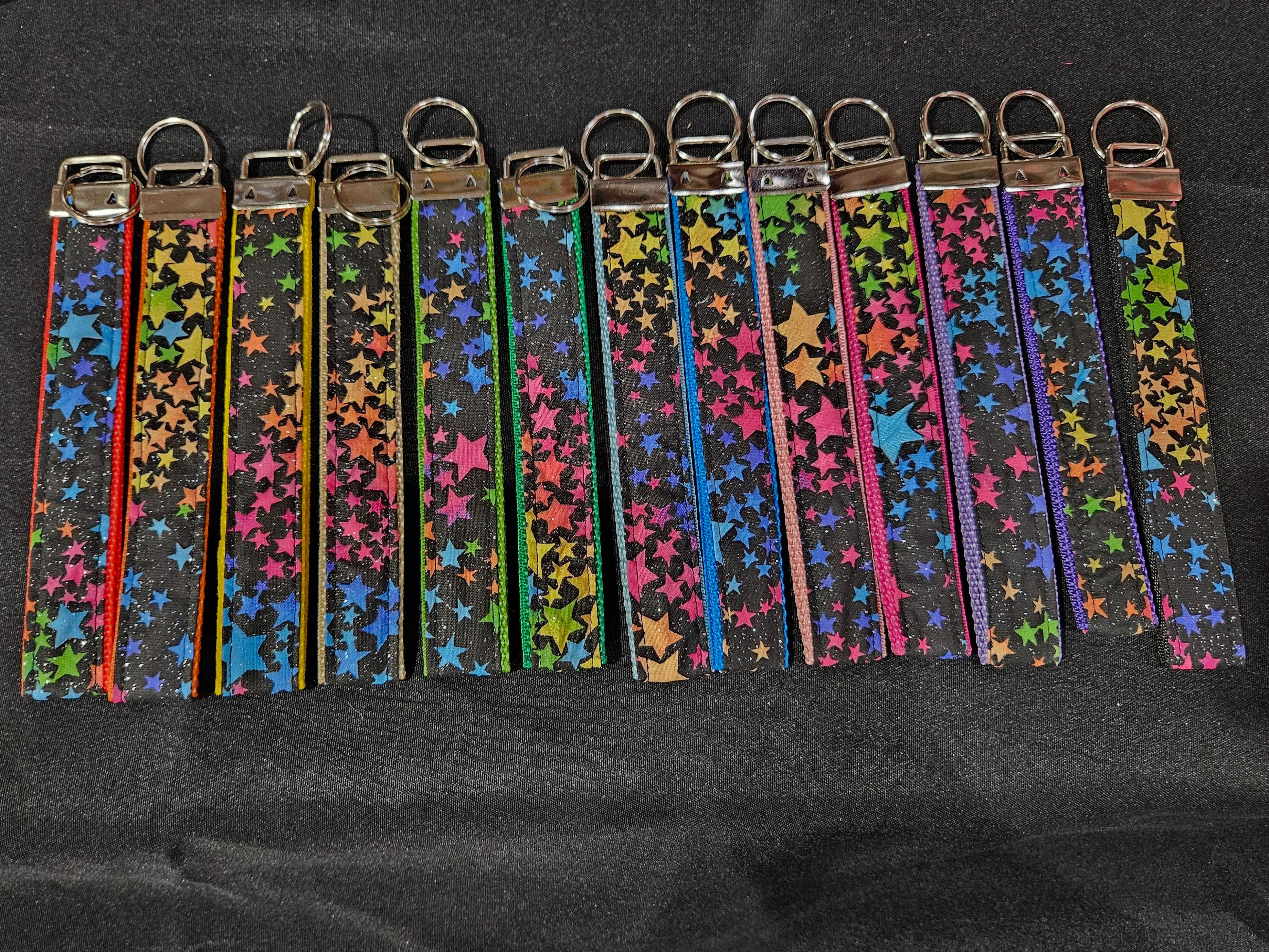 Handmade Star Fabric Key Fob Wristlet | Wrist Keychain | Key Ring Holder | Cotton Wrist Strap | Cute Keychain | Gift for Her