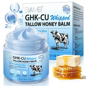 ELAIMEI Copper Peptide Shea Butter Moisturizing Cream 60g, containing GHK-CU and methylene blue, hydrates and nourishes the skin, leaving it refreshed and revitalized, softening fine lines and creating a radiant complexion, Moisture Nourishment