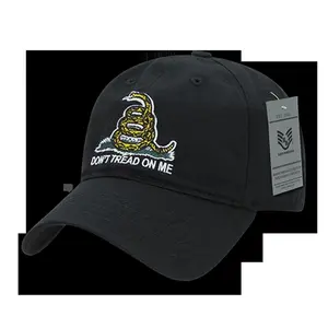 212 MAIN Gadsden Flag Unique Print Relaxed-Fit Graphic Cap, Black