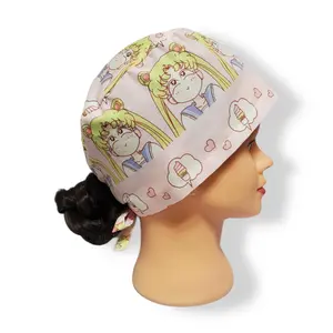 Short Hair Scrub Cap Yummy Moon
