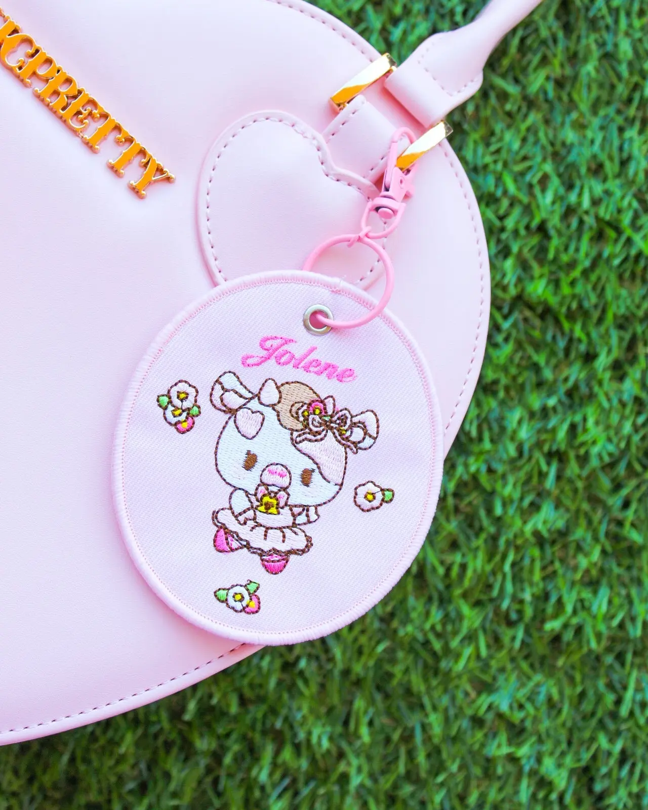 Jolene Adorable Ballerina-Inspired Bag Charm for Ballet Lovers, Elegant Charm for Purses and Keychains, Accessories, Embroidered, Everyday Carry, Cute, Decorative, 3.5 Inches Tall