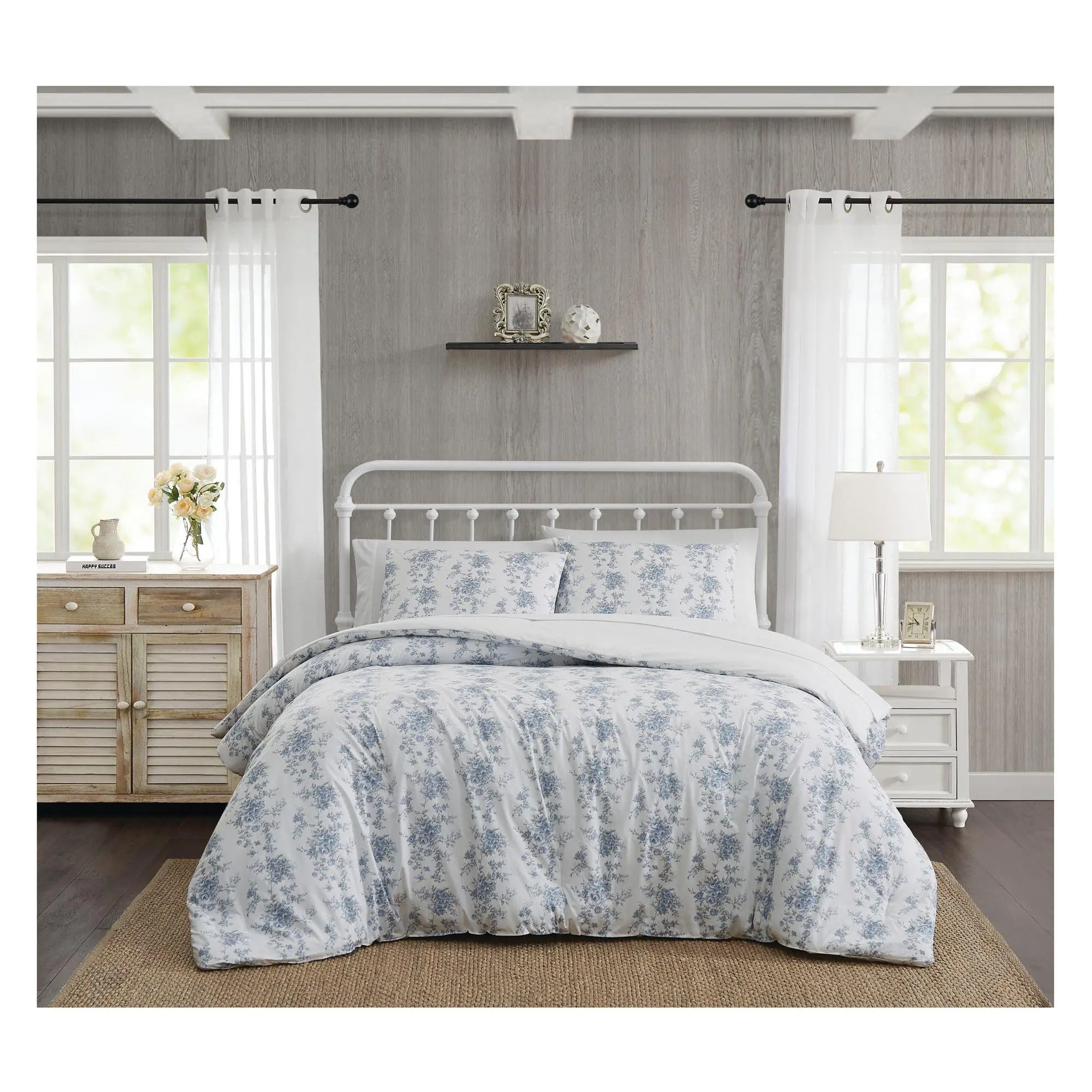 The Farmhouse by Rachel Ashwell BritishRose TwiComforter Set The Farmhouse by Rachel Ashwell BritishRose TwiComforter Set