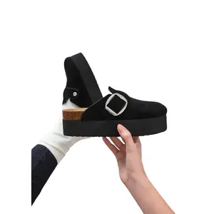 Jazmine Women's Platform Clog Footwear Shoe Comfort Walking Shoes fall clogs public desire non slip fluffy plush fashion  shoes indoor comfort