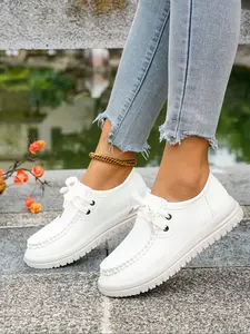 Women's New Bow Tie Loafers Soft Leather Comfortable High-Heeled Shoes, Stylish Thick Sole Footwear for All Occasions Easy Breezy Loafers