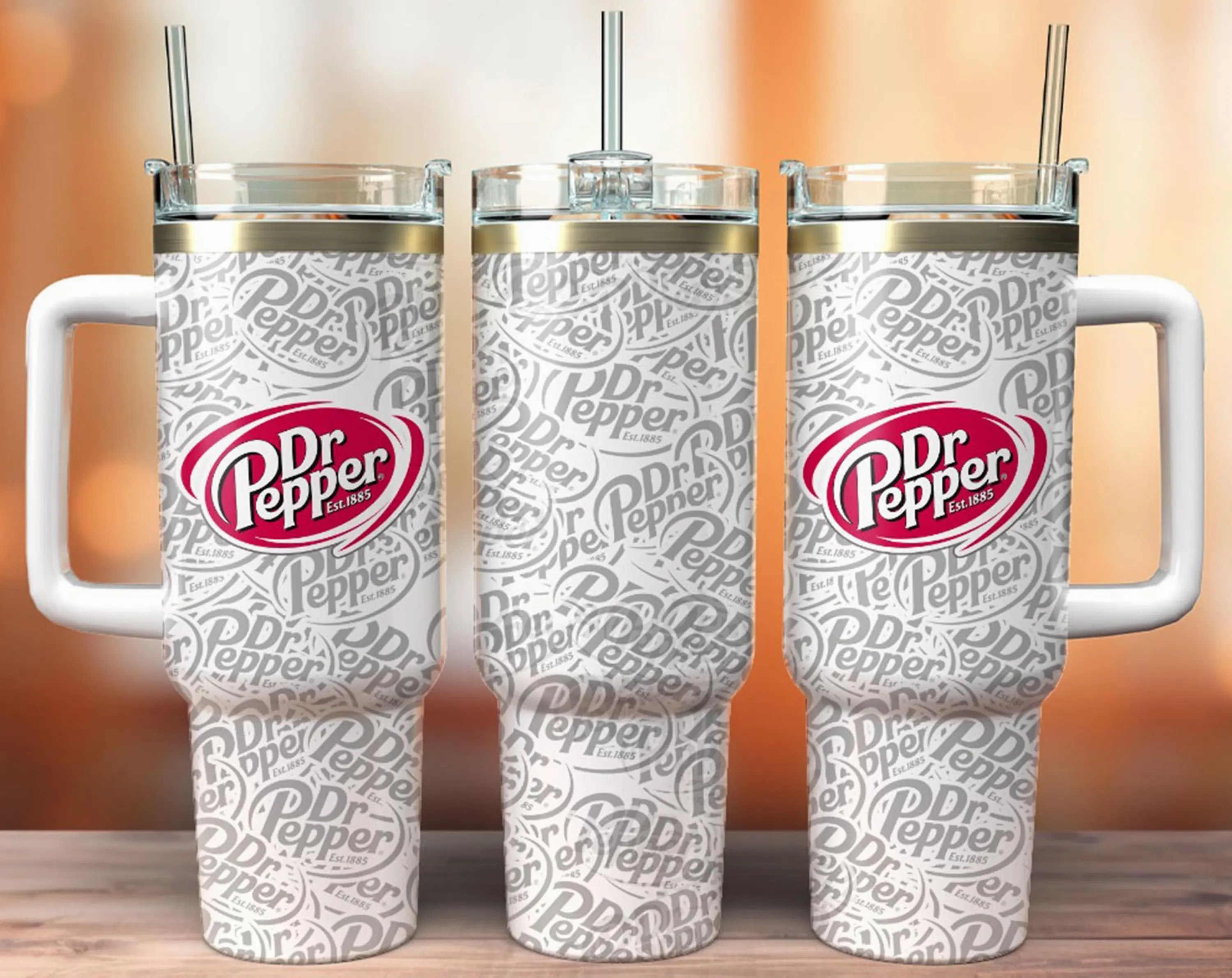 Professional Personalised Dr Pepper Soft Drink Tumbler 30oz40oz Laser Engraving, Dr Pepper Tumbler Gift, Hot Cold Drink Cup, Gift Birthday. - Ready to Ship