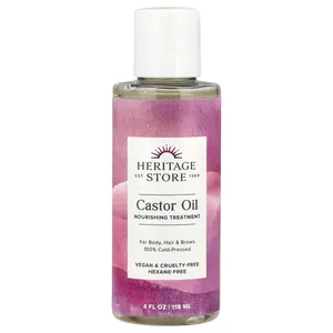 Heritage Store Castor Oil, Nourishing Treatment, 4 fl oz (118 ml)