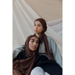 VELA Walnut Brown Solid Modal Hijab