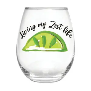 Evergreen 17-oz Funny Fruit Stemless Wine Glass