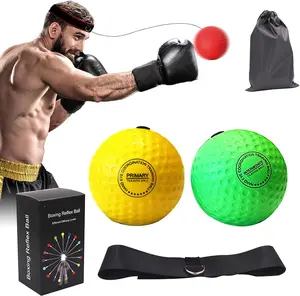 Boxing Reflex Ball Headband Set, Boxing Equipment, Include 4 Different Ball and 2 Adjustable Headband, 2&4 Ball Set Selection,Boxer Reflex Ball and More Boxing Gifts for Men & Kids DDC-QUJIQIU