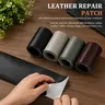 Fake Leather Repair Patch - Self-Adhesive, Waterproof, Cuttable Tape with Durable Protection, Easy Clean, Modern Design: 17×79in Black Fine Grain, 3×60in Black Lychee Grain for Sofa, Car Seat Repairs