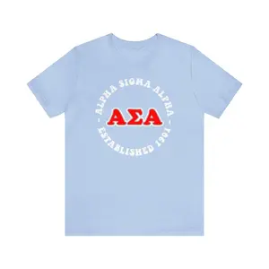 Alpha Sigma Alpha Circle Bella Canvas Favorite Tees
