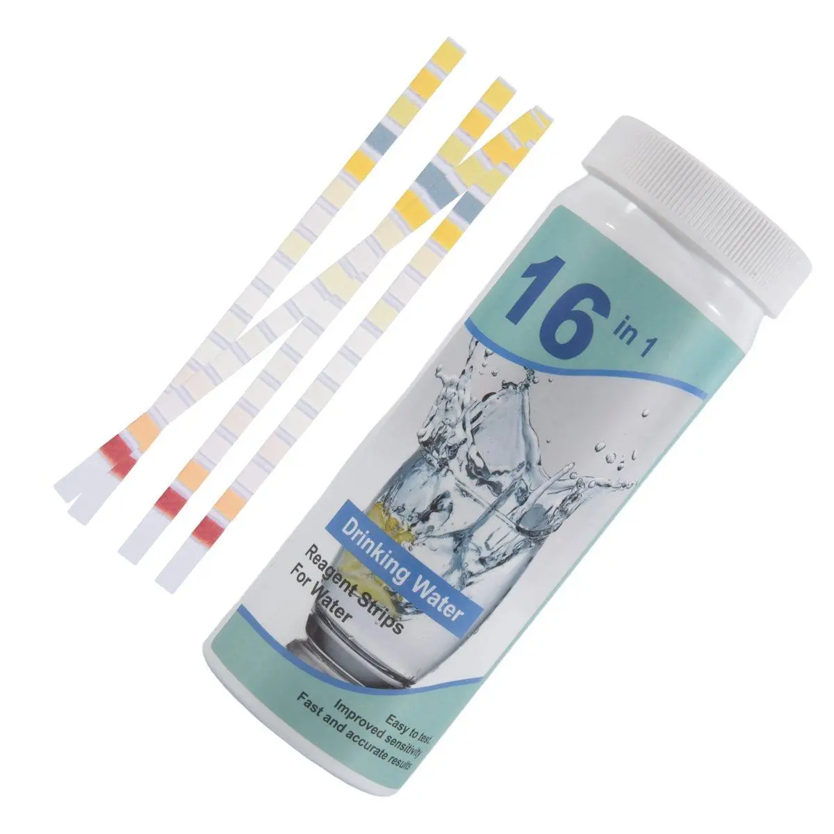 Multi-Parameter Drinking Water Testing Strips - EPA Level Tests, 1-Time Use, Detects Lead, Mercury, Iron, pH, Hardness for Home Use