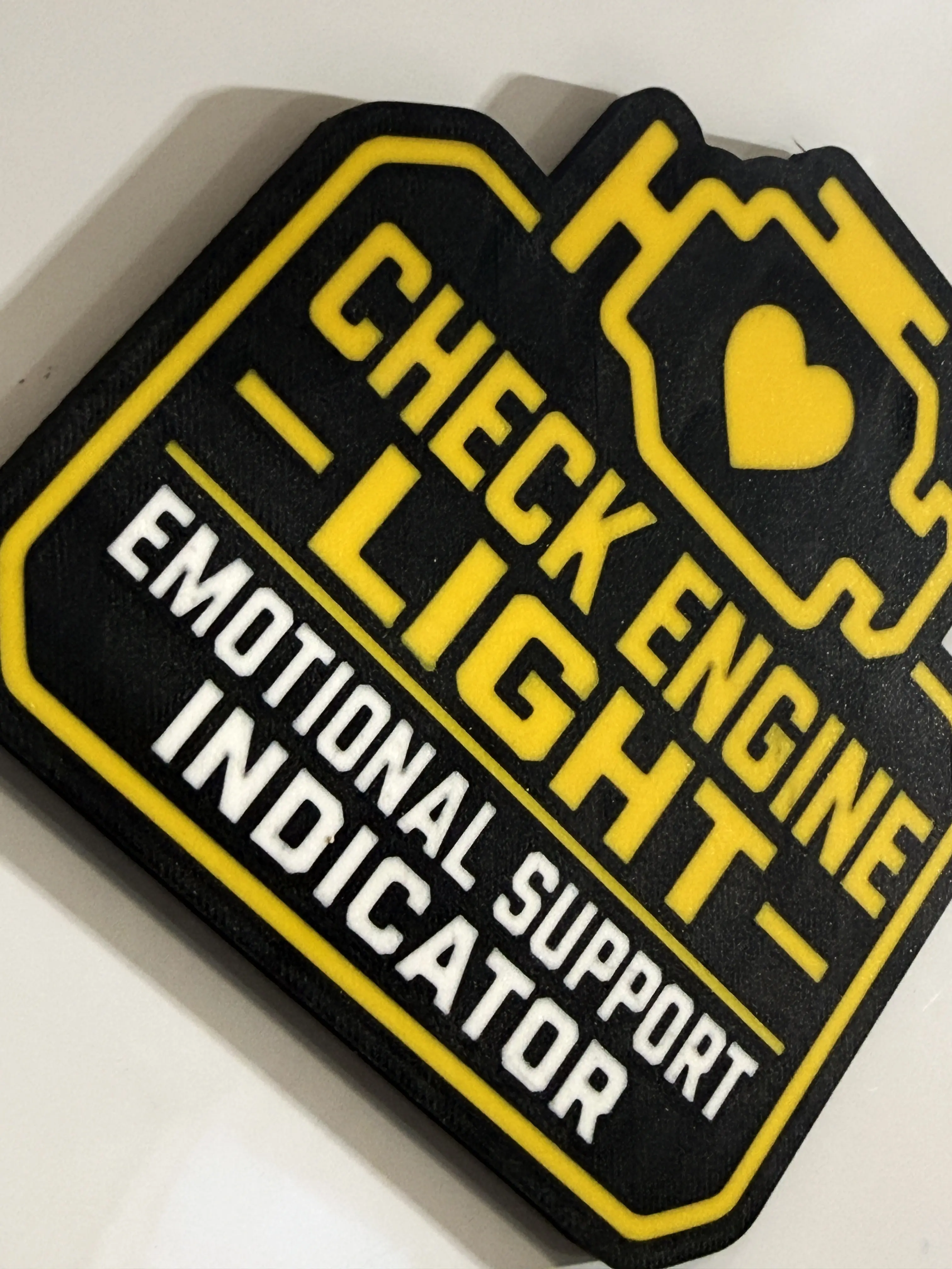 Check Engine Light Shop Gag Gift Magnet Durable 3D Print with Strong Flat Magnets Perfect Father's Day Gift for Metal Cabinet Toolbox Fridge Entry Door or Garage Decor dad gift humorous funny wall art sign novelty Plastic Eye