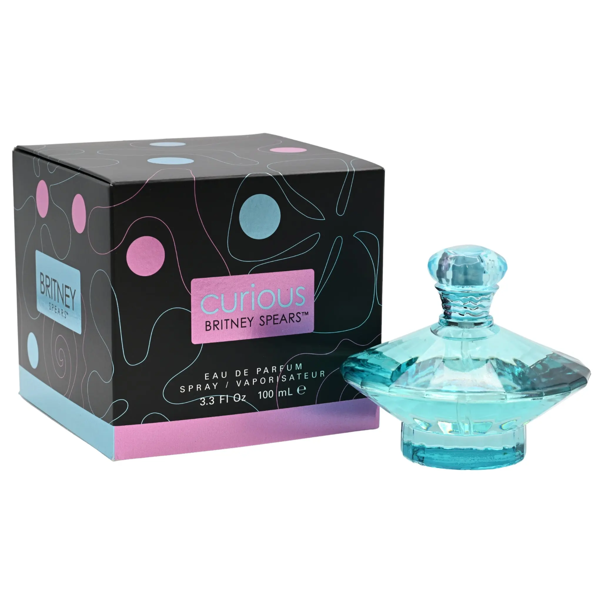 Britney Spears CURIOUS Women's EDP Fragrance, 3.3 fl oz, Vanilla Musk Scent, Casual Wear, New in Box, Luxurious Feminized Cute Botanical Fragrance (Not Airplane Bottle), Luxurious Women's Fragrance