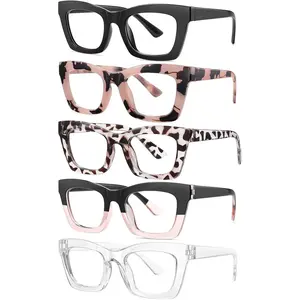 Reading Glasses for Women Blue Light Blocking Glasses Filter UV Square Readers Glasses for Men and Women