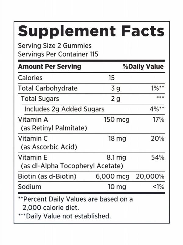 Hair, Skin & Nails Gummies – "Glow naturally with Nature's Bounty Advanced Hair, Skin & Nails Gummies –  230 strawberry-flavored gems for radiant beauty!"