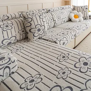 Bohemian Plush Sofa Cover, 1pc Premium Jacquard Elegant Sofa Slipcover, Pet-Friendly Sofa Protector, Warm & Comfortable, Stain-Resistant & Durable, Dustproof Sofa Slipcover, Fits 1/2/3/4-Seater Sofas, L-Shaped & U-Shaped Sofas, Home Decor
